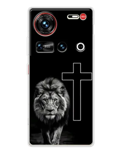 Чехол для ZTE Nubia Z70 Ultra с картинкой «Лев и Крест»