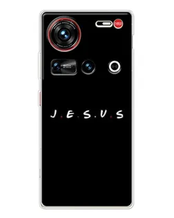 Чехол для ZTE Nubia Z70 Ultra с картинкой «Точки веры J.E.S.U.S.»