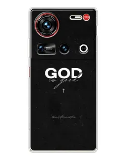 Чехол для ZTE Nubia Z70 Ultra с картинкой «GOD — Бог над всем»
