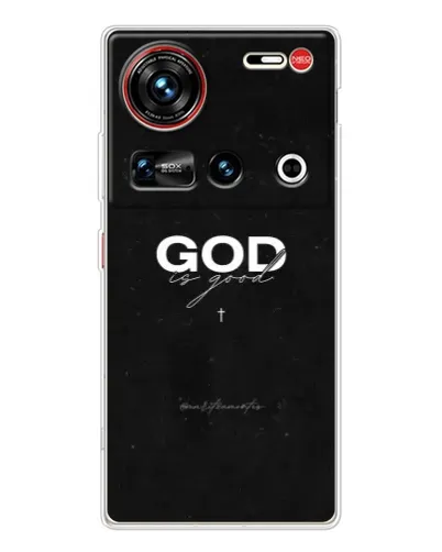 Чехол для ZTE Nubia Z70 Ultra с картинкой «GOD — Бог над всем»