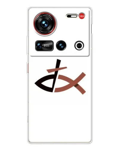 Чехол для ZTE Nubia Z70 Ultra с картинкой «Рыба и крест»