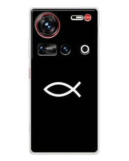 Чехол для ZTE Nubia Z70 Ultra с картинкой «Символ рыбы Jesus»