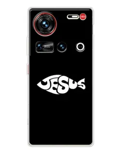 Чехол для ZTE Nubia Z70 Ultra с картинкой «Рыба Jesus»