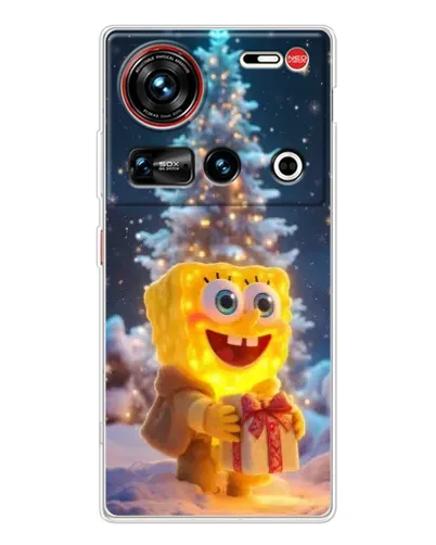 Чохол для ZTE Nubia Z70 Ultra з картинкою «Різдвяний Спанч Боб»