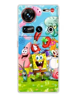 Чохол для ZTE Nubia Z70 Ultra з картинкою «Губка Боб та друзі»