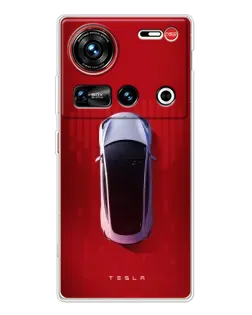 Чохол для ZTE Nubia Z70 Ultra з картинкою «Tesla Top View»