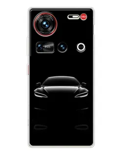 Чохол для ZTE Nubia Z70 Ultra з картинкою «Силует Tesla Night»