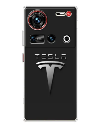 Чохол для ZTE Nubia Z70 Ultra з картинкою «Сталевий логотип Tesla» Чохол для ZTE Nubia Z70 Ultra з картинкою «Сталевий логотип Tesla»