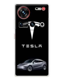 Чохол для ZTE Nubia Z70 Ultra з картинкою «Tesla Model Y»