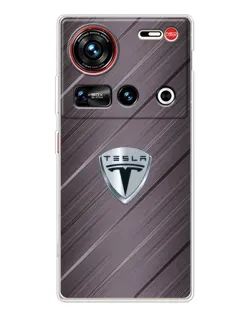 Чохол для ZTE Nubia Z70 Ultra з картинкою «Металева текстура Tesla»