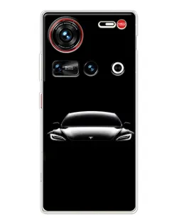 Чохол для ZTE Nubia Z70 Ultra з картинкою «Фари Tesla Night»