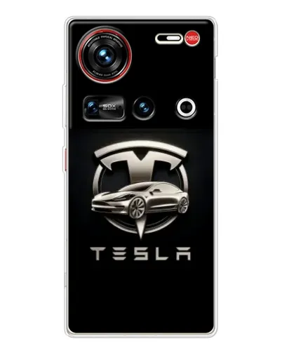 Чохол для ZTE Nubia Z70 Ultra з картинкою «Tesla — срібне авто» Чохол для ZTE Nubia Z70 Ultra з картинкою «Tesla — срібне авто»