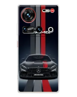 Чохол для ZTE Nubia Z70 Ultra з картинкою «Mercedes — білий карбон»
