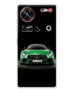 Чехол для ZTE Nubia Z70 Ultra с картинкой «Mercedes — неоновый лого»