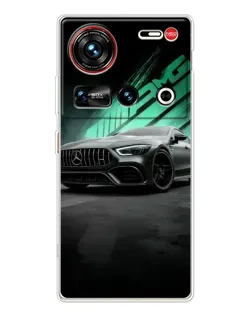 Чехол для ZTE Nubia Z70 Ultra с картинкой «Темный Mercedes AMG»