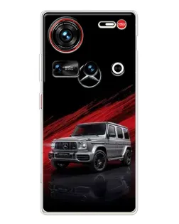 Чехол для ZTE Nubia Z70 Ultra с картинкой «Mercedes G-Class красный»