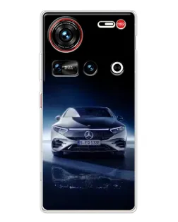 Чехол для ZTE Nubia Z70 Ultra с картинкой «Ночной Mercedes EQ»