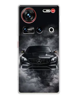 Чехол для ZTE Nubia Z70 Ultra с картинкой «Mercedes в дыму»