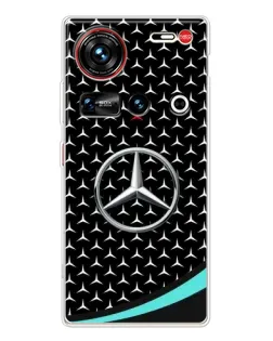 Чехол для ZTE Nubia Z70 Ultra с картинкой «Mercedes — бирюзовый акцент»