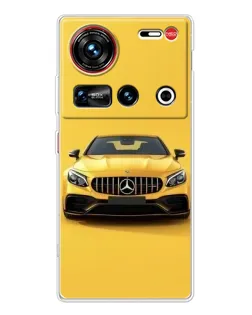 Чехол для ZTE Nubia Z70 Ultra с картинкой «Желтый Mercedes GT»