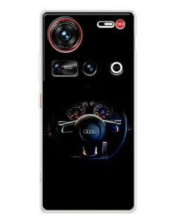 Чохол для ZTE Nubia Z70 Ultra з картинкою «Салон Audi — кермо»