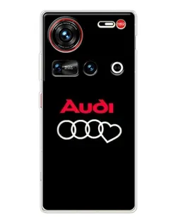 Чохол для ZTE Nubia Z70 Ultra з картинкою «Логотип Audi Heart»