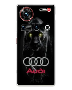 Чехол для ZTE Nubia Z70 Ultra с картинкой «Пантера и Audi»