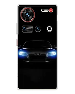 Чехол для ZTE Nubia Z70 Ultra с картинкой «Audi в неоне»