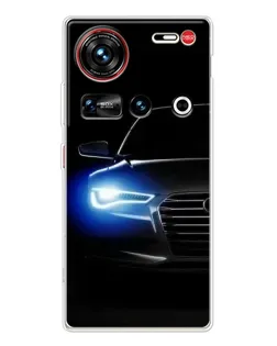 Чехол для ZTE Nubia Z70 Ultra с картинкой «Неоновый взгляд Audi»