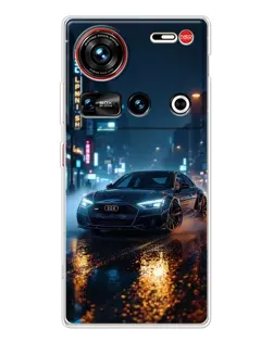 Чехол для ZTE Nubia Z70 Ultra с картинкой «Ночной город и Audi»