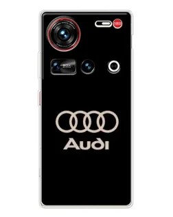Чехол для ZTE Nubia Z70 Ultra с картинкой «Audi — золотой логотип»