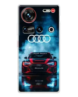 Чехол для ZTE Nubia Z70 Ultra с картинкой «Audi Sport — неон»