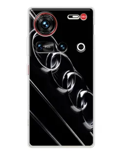 Чехол для ZTE Nubia Z70 Ultra с картинкой «Audi — абстрактные кольца»