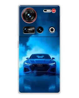 Чехол для ZTE Nubia Z70 Ultra с картинкой «Audi — голубая энергия»