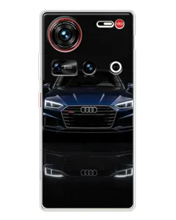 Чехол для ZTE Nubia Z70 Ultra с картинкой «Audi — ночное отражение»