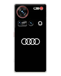Чехол для ZTE Nubia Z70 Ultra с картинкой «Audi White Logo»