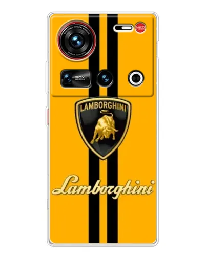 Чехол для ZTE Nubia Z70 Ultra с картинкой «Lamborghini Stripe желтый»