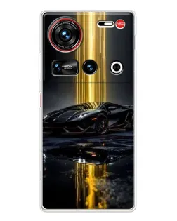 Чохол для ZTE Nubia Z70 Ultra з картинкою «Нічний Lamborghini драйв»