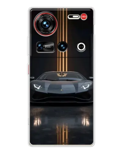 Чехол для ZTE Nubia Z70 Ultra с картинкой «Lamborghini золотые линии»