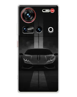 Чехол для ZTE Nubia Z70 Ultra с картинкой «Lamborghini симметрия дорог»
