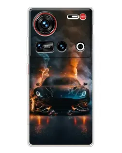 Чехол для ZTE Nubia Z70 Ultra с картинкой «Lamborghini дымная эстетика»