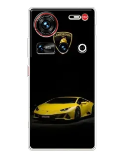 Чехол для ZTE Nubia Z70 Ultra с картинкой «Lamborghini желтый акцент»