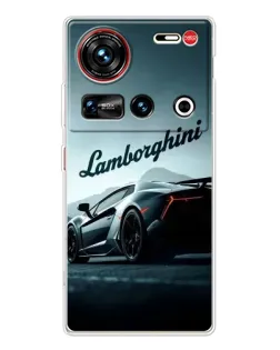 Чехол для ZTE Nubia Z70 Ultra с картинкой «Классическая надпись Lamborghini»