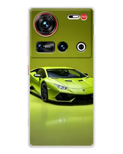 Чехол для ZTE Nubia Z70 Ultra с картинкой «Салатовый Lamborghini Huracan»