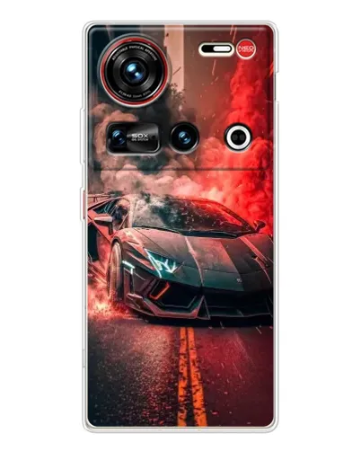 Чехол для ZTE Nubia Z70 Ultra с картинкой «Lamborghini красный дым»
