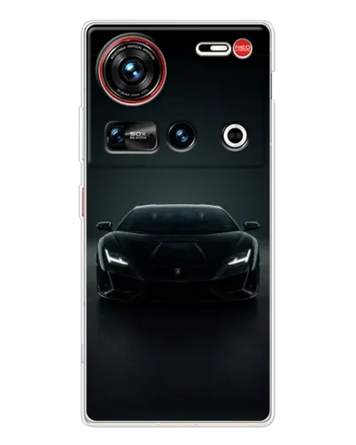 Чехол для ZTE Nubia Z70 Ultra с картинкой «Черный Lamborghini Aventador»