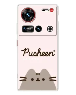 Чохол для ZTE Nubia Z70 Ultra з картинкою «Pusheen логотип»