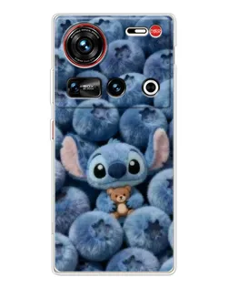 Чехол для ZTE Nubia Z70 Ultra с картинкой «Стич и голубика»
