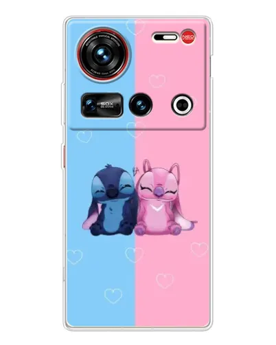 Чехол для ZTE Nubia Z70 Ultra с картинкой «Stitch и Angel Love»