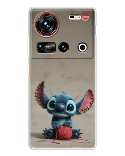 Чехол для ZTE Nubia Z70 Ultra с картинкой «Стич на коричневом фоне»